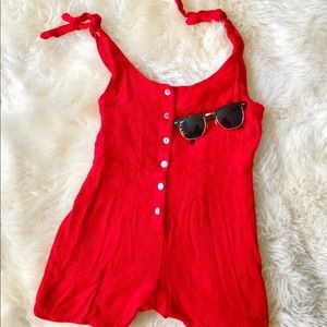 Urban Outfitters Red Summer Romper